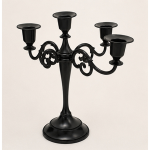 Wholesale 5 Arm <b>Black</b> Metal Candelabra Centerpiece Vintage <b>Candlestick</b> <b>Holder</b> for Wedding Event & Fine Dining Table Decor - Product Image 3