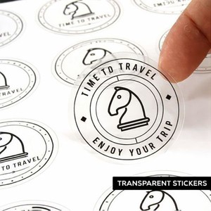 Luxury Custom Transparent PVC Stickers Waterproof <b>Clear</b> Logo Decals with UV-Proof <b>Gloss</b> Coating for Premium Packaging & Product - Product Image 1
