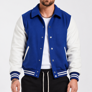 Ready to Ship <b>Fleece</b> varsity <b>jacket</b> Soft <b>Lining</b> Casual Varsity <b>Jacket</b> Custom Logo - Product Image 4