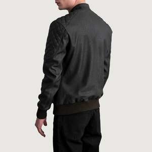 Chaqueta Bomber de Cuero Marrón para Hombre, Cuello Alto, Cierre de Cremallera, Corte Regular, Color Sólido, Informal, para Invierno, con Capucha, Transpirable - Product Image 4