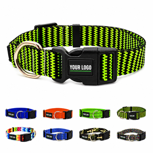 Zig Zag Dog <b>Collar</b> OEM ODM Custom Logo Adjustable Durable Nylon Pet <b>Collar</b> Direct Manufacturer - Product Image 1