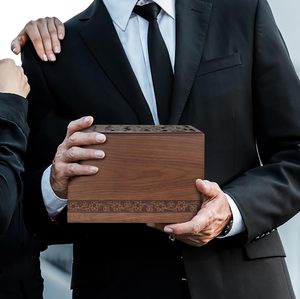 Cremation Urns for Human Ashes Adult Male or Female Funeral <b>Memorial</b> Urns for Ashes, Wooden Tree of Life Decorative Urns <b>Box</b> - Product Image 4