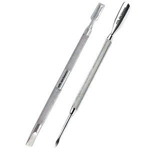 Poussoir à cuticules en acier inoxydable à double extrémité Manucure professionnelle à double extrémité Poussoir à cuticules Salon de dissolvant de vernis à ongles - Product Image 1