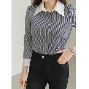 Nouvelle Collection Printemps Chemise Femme à Col Revers Manches Longues Couleur Unie Boutonnée Coupe Ample Exportée du Bangladesh - Product Image 5