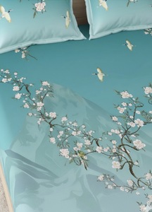 100% Combed Cotton Solid Folded Portable <b>Stitching</b> <b>Bed</b> Sheets Durable Soft 3pcs Bedding <b>Set</b> Wholesale - Product Image 4