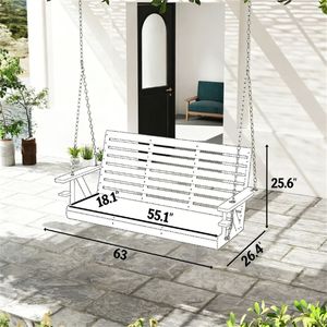 Carbonized Outdoor Patio Swing <b>Stool</b> for Porch Courtyard <b>Garden</b> <b>Garden</b> Decor - Product Image 6