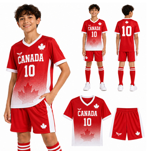 ชุดเสื้อฟุตบอลเยาวชนแคนาดาคัพ 2026 ชุดฟุตบอลเด็กชาย แห้งเร็ว ชุดกีฬาเด็ก - Product Image 1