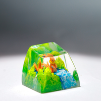 Keycaps Mystical Forest Artisan, Custom Artisan Keycaps, Keycaps Anime Cute, Green Keycaps, Keycaps Set, Wooden Keycaps