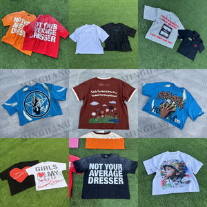 เสื้อยืดสตรีทแวร์ผู้ชายผ้าคอตตอนหนาน้ำหนักมาก พิมพ์ลาย DTG แบบทำสีซีดสไตล์วินเทจ ขนาดใหญ่พิเศษ ผลิตตามสั่ง OEM - Product Image 4