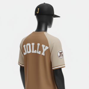 Camiseta de Béisbol para Mujer, Tela Interlock de Poliéster Premium, Panel Raglán Marrón, Logotipo Personalizado Termosellado, Camiseta de Béisbol de Algodón para Mujer - Product Image 5