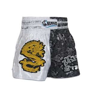 Pantalones Cortos de Boxeo Estilo Tailandés Personalizados, Pantalones Cortos de Muay Thai de Satén, Ropa de Entrenamiento Ligera, Servicio OEM - Product Image 5