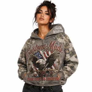 Sweat-shirt à capuche brodé pour femme en tissu épais, logo personnalisé, fabrication sur mesure - Product Image 5