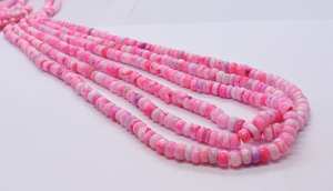 Perles Rondelles Lisses en Opale Rose Naturelle AAA, Magnifiques et Dégradées, 6 MM, Perles d'Opale Rose Unie, 18 Pouces, Rondelles Dégradées en Opale Rose Lisse - Product Image 2