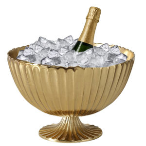 Grand seau à champagne et punch en métal martelé argenté, classique et moderne, pour événements domestiques, centre de table et décoration - Product Image 6