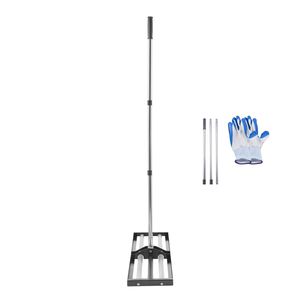 Rullo livellatore per prato in acciaio inossidabile rinforzato da 36 x 10 pollici con manico regolabile da 83,9 pollici, attrezzo da giardino in metallo - Product Image 1