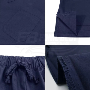 Tenue médicale tissée unisexe violette (ensemble) pour personnes âgées – Confort approuvé par médecins et infirmières – Uniforme d'hôpital moderne en Spandex/Polyester - Product Image 3