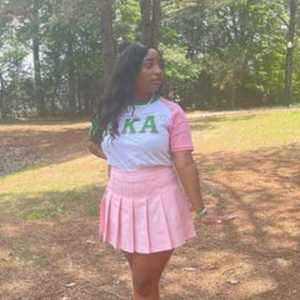 Aka เสื้อกำมะหยี่สีขาวสีเขียวชมพูแบบพรีเมียมเสื้อผู้หญิงปักลายตัวอักษรกรีกเสื้อลำลองคุณภาพสูง - Product Image 3