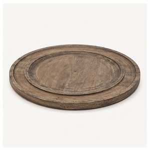 Assiettes rondes en bois de manguier, fabrication artisanale, style rustique, pour la décoration de table de mariage, fournitures pour événements et fêtes, fourniture directe usine - Product Image 4