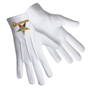 Guantes Masónicos Premium Worthy Matron OES, 100% Algodón y Spandex, Colores Personalizados, Cuatro Estaciones, Pantalla Táctil, Duraderos, Transpirables, Uso Diario - Product Image 1