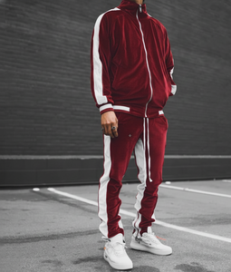 Custom Oversized <b>Jogger</b> Sweatsuits Leisure Sports Mens Velour Tracksuits With Mens Velour 2 Piece Tracksuit Full Zipper - Product Image 3