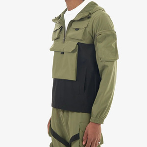Chaqueta cortavientos impermeable de lona ligera con diseño personalizado OEM, plegable, con capucha y protección UV para hombre - Product Image 5