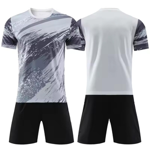 Uniformes de Fútbol Unisex, Camisetas y Pantalones Cortos Transpirables de Manga Corta, Personalizables, 100% Poliéster, para Entrenamiento - Product Image 1