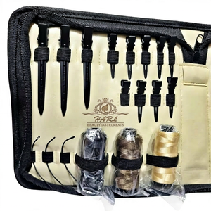 Black Colour All in One Pro Hair Extension Tools Micro Rings <b>Beads</b> Opener/Closer Pliers <b>Needle</b> Scissors Clips Hair Extension Kit - Product Image 5