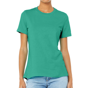 T-shirt surdimensionné 100% coton pour femmes T-shirts avec logo personnalisé avec motif solide respirant Style décontracté pour dames vente en gros - Product Image 1