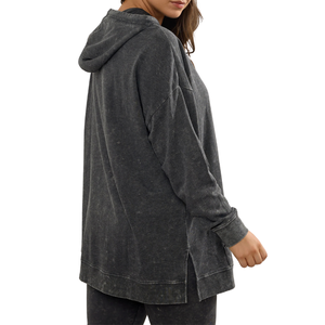 Sweats à capuche décontractés pour femmes grandes tailles, confortables, en tricot, 100% coton, tissu de printemps, vente en gros, personnalisable, échantillon gratuit, meilleure qualité - Product Image 2