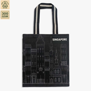 Sac fourre-tout de plage en toile de coton non laminée 300 GSM, 42x32x14 cm, avec logo personnalisé, vente en gros, OEM, marque privée, modèle SS239A - Product Image 2