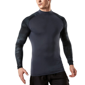 <b>Men's</b> Long Sleeve Rash Guard <b>Compression</b> <b>Shirt</b> Sublimated Print Quick Dry Spandex Polyester Full Sleeve Sports Top - Product Image 1
