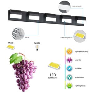 Moderna Lampada da Bagno a 5 Luci LED per Specchio, Illuminazione da Parete per Bagno - Product Image 5
