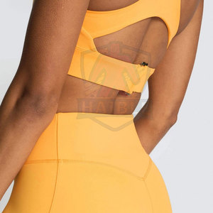 Conjunto Deportivo de Yoga, Ropa Deportiva Elegante con Diseño Sólido, Logotipo Frontal, Ecológico, Transpirable, Cintura Alta Elástica, Spandex - Product Image 6