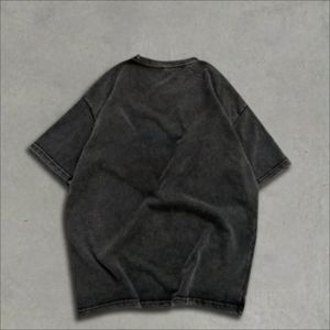 Camiseta de Hombre de Algodón Grueso, Estilo Oversize con Hombros Caídos, Estilo Urbano Vintage, Impresión Personalizada de Primera Calidad, Ropa de Moda Urbana - Product Image 2
