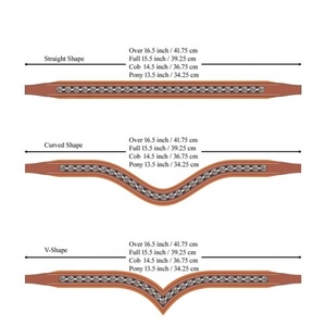 Robustes Leder-Pferde brauen band mit ausgefallenem, genähtem, quadratisch erhöhtem, gepolstertem Design Einzigartige Pferde produkte - Product Image 6