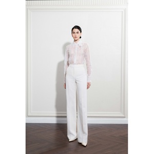 Ready To Ship Shirt For Women SERPENTINE STRIPE BLOUSE Full <b>Silky</b> Breathable New Flare Sleeve CUPRO Blouses Elegant Women - Product Image 5