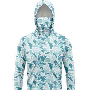 Camiseta Deportiva de Manga Larga con Capucha y Camuflaje para Hombre, Transpirable, Ajustada, de Poliéster, para Verano y Actividades al Aire Libre - Product Image 2