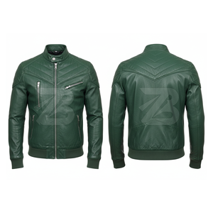 2026 Plain Dyed Customized Design Men <b>Racing</b> <b>Jacket</b> Green White Black Color Newest Style Leather Breathable Plus Size Motorbike - Product Image 1