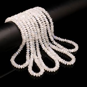 Natural Rainbow Moonstone German Cut Rondelle <b>Beads</b> 6MM 7MM Wholesale Bulk Rainbow Moonstone Faceted Rondelle <b>Beads</b> 16 Inch - Product Image 4