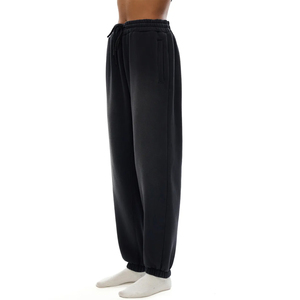 กางเกงวอร์มชายหญิง เอวยางยืด มีเชือกผูก ทรงหลวม ขาตรง สไตล์ลำลอง สตรีทแวร์ รับผลิตโลโก้ตามสั่ง - Product Image 4