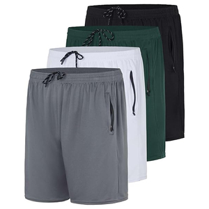 Shorts décontractés en coton uni pour hommes, taille élastique, confortables, pour l'été, shorts de détente, logo personnalisé, OEM, vente en gros, en vrac - Product Image 6