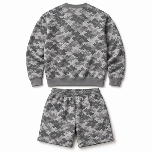 Ensemble de survêtement oversize pour homme, tendance, décontracté, deux pièces, pull et short, vêtements de sport - Product Image 2