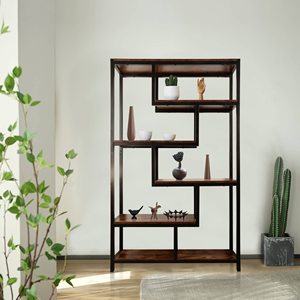 High End Colorful Wooden <b>Modern</b> Living Room Furniture Panel Bookcase with Foldable Extendable Design - Product Image 2