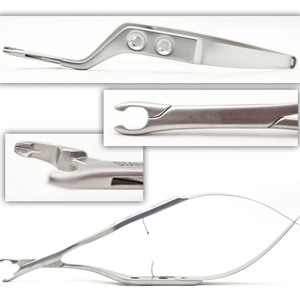 Pinzas para microvasos, dobles y simples, modelo G S 25, de acero inoxidable alemán duradero, ligero y sostenible, lavable a mano. - Product Image 2