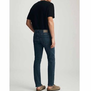 Vintage High Quality Men's Straight Denim Jeans Knitted Cotton Spandex Breathable Solid Spring Autumn Casual Stretch - Product Image 2