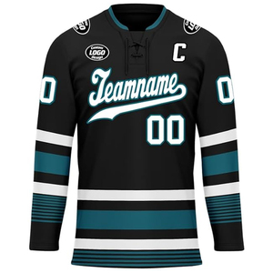 Maillot de hockey sur glace personnalisé, fournisseur OEM, vente en gros aux États-Unis, uniforme de hockey d'équipe personnalisé, broderie de logo, vêtements de sport en gros, 100% rapide - Product Image 3