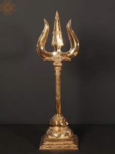 ตรีศูลพระศิวะแกะสลักจากเขาควายทำมือ พร้อมด้ามจับ รูปปั้นโบราณ งานศิลปะเลียนแบบ ของสะสม ของตกแต่ง ของขวัญ - Product Image 3