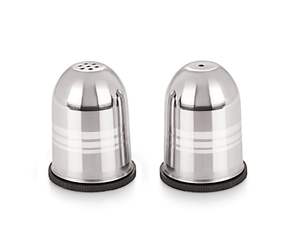 Conteneurs à sel et à poivre en acier inoxydable à tête de balle moderne, design classique pour une cuisine domestique pratique - Product Image 2