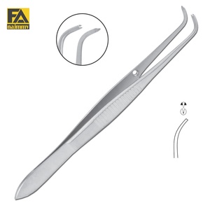 Surgical Forceps Full Curved 1x2 Teeth General Surgery Instrument CE Certified Manual Class I With Your <b>Own</b> Logos - Product Image 1