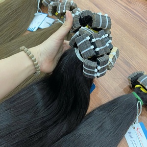 Salon de coiffure extensions de cheveux en bande pleine cuticule vierge crue vierge cheveux humains bande invisible en extension de cheveux humains - Product Image 4